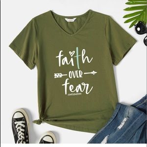 "Faith over fear" tee